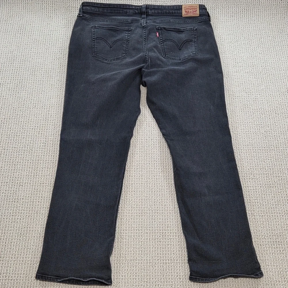 Levi's 414 Classic Straight Faded Black‎ Jeans Womens 18W Denim Pants